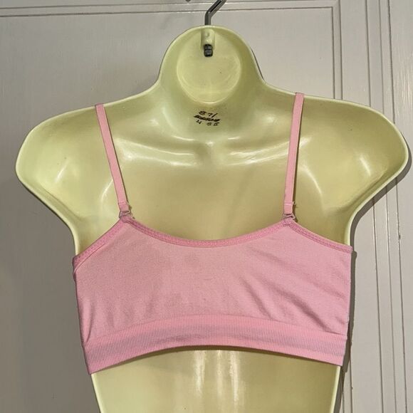 Coobie pink one size nylon/spandex bralette with removable pads Style #9012 - Picture 4 of 7